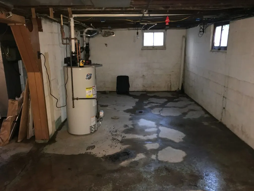 Interior Basement Water Intrusion