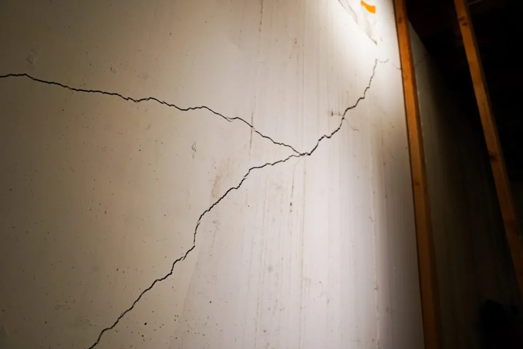 Poor Foundation Drainage Causes Wall Cracks