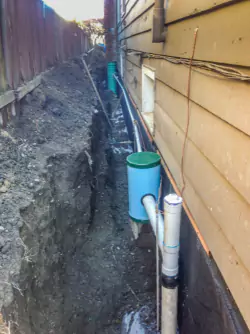 Exterior Basement Waterproofing Installation