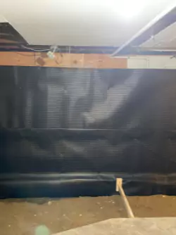 Basement Waterproofing Vertical Drain Mat Installation