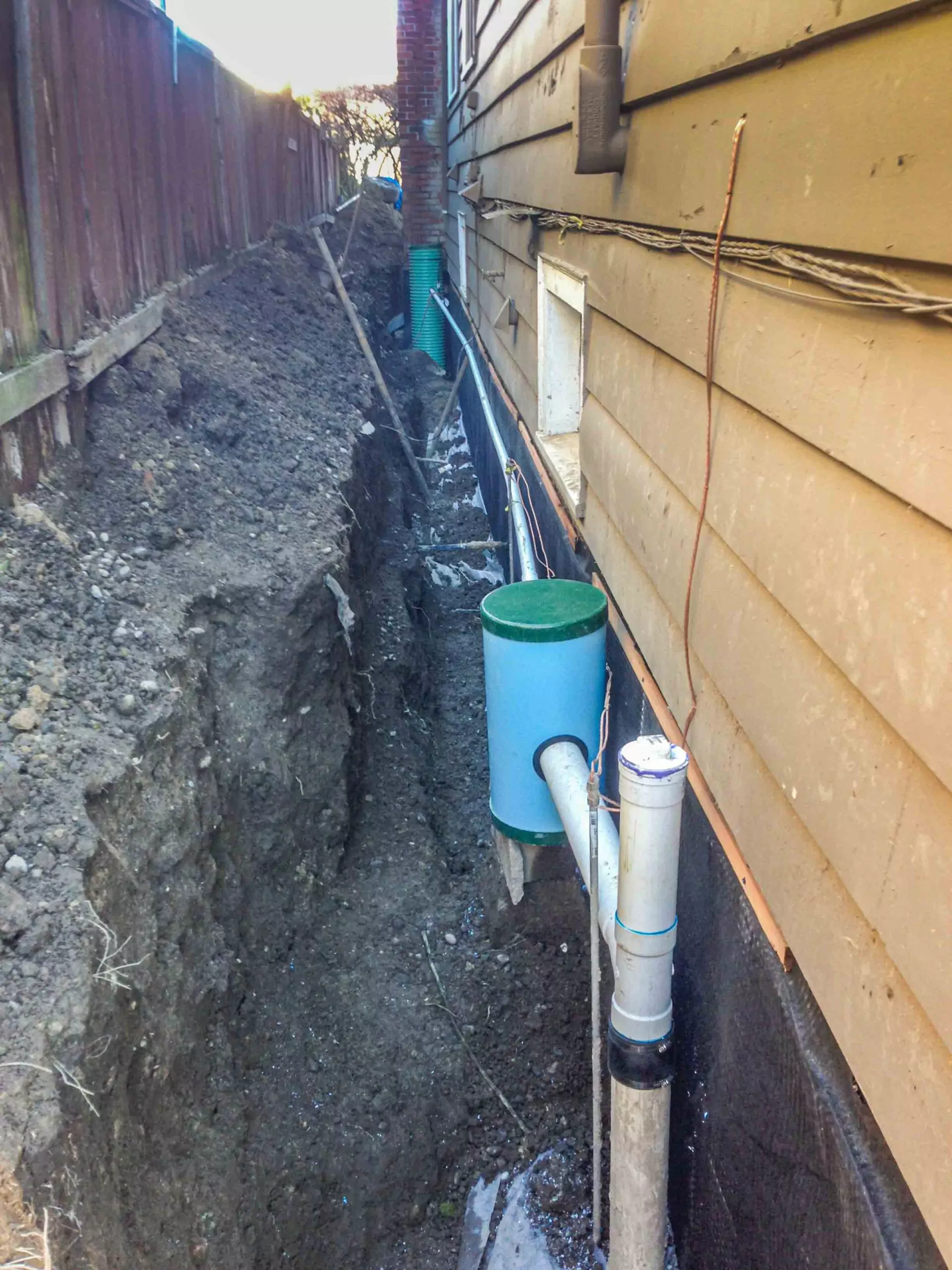 Installation of Exterior Basement Waterproofing